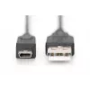 DIGITUS USB 2.0 jungiamasis laidas, tipas A - mini B (5 kontaktais) M/M, 1m, juodas