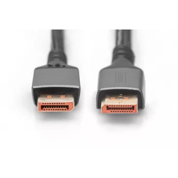 DIGITUS PREMIUM DisplayPort 2.1 jungiamasis kabelis M/M 1m 16K UHD 80G aliuminio korpusas