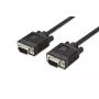 DIGITUS VGA monitoriaus jungiamasis kabelis, HD15 M/M, 5m, 3Coax/7C, 2 feritai, juodas