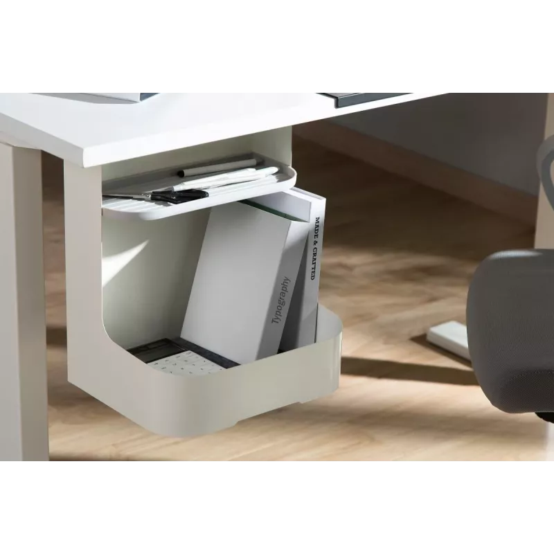 Dėklas po stalu Digitus DA-90444 plieninis plastikinis baltas 5kg