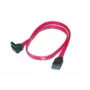 DIGITUS SATA jungiamasis kabelis, L tipo F/F, 50 cm, 90° l-ankštinis - tiesus, SATA II/III raudonas