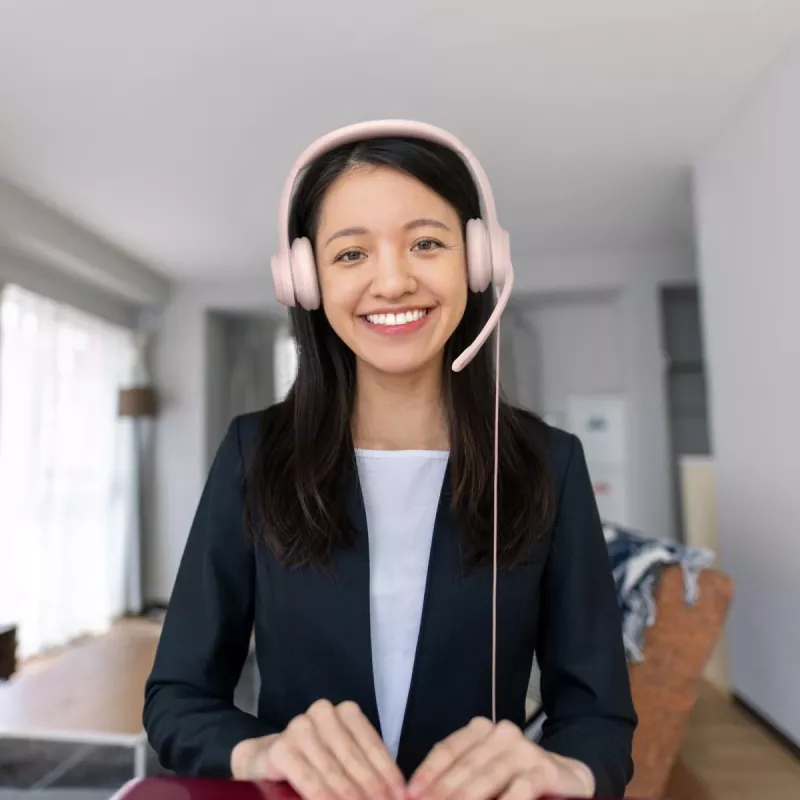 LOGITECH Ausinės H390 – USB-A – Rožinė