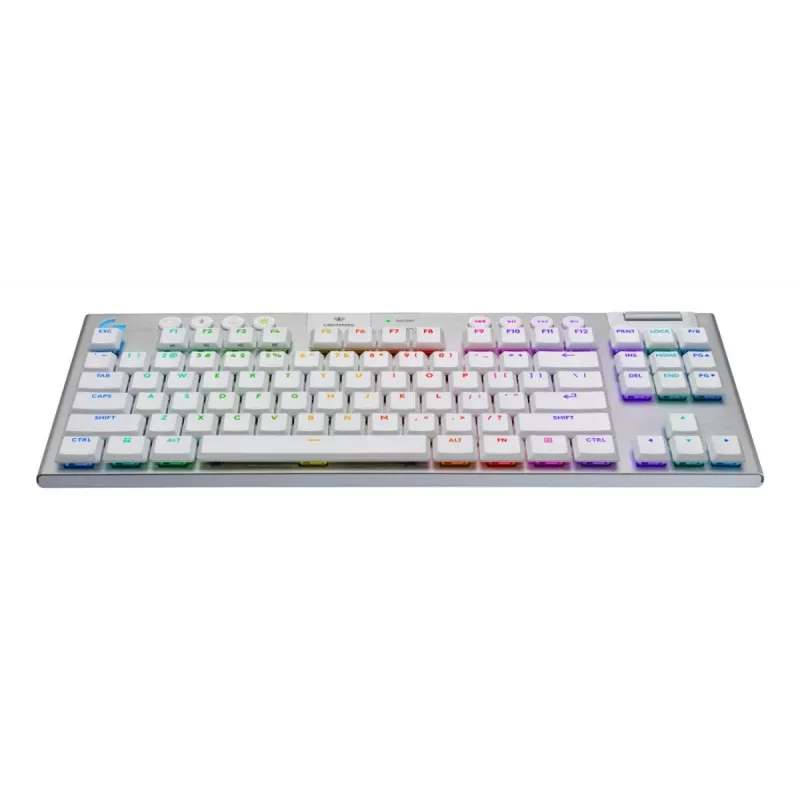 LOGITECH G915 X Lightspeed TKL belaidė žemo profilio žaidimų klaviatūra, balta, lietimo jungikliai, QWERTZ vokiškas išdėstymas