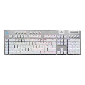 Logitech G G915 X LIGHTSPEED klaviatūra, žaidimų, USB, RF belaidė, Bluetooth, QWERTZ vokiškas išdėstymas, balta