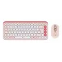LOGITECH POP Icon Combo belaidis rinkinys - Rožinė ir Balta QWERTZ vokiškas