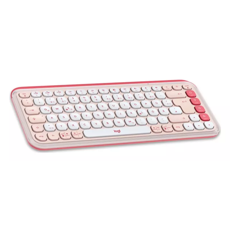 LOGITECH POP Icon Combo belaidis rinkinys - Rožinė ir Balta QWERTZ vokiškas