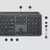 LOGITECH MX Keys For Business - Grafitas - Šveicarijos / Schweizer Qwertz