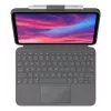 LOGITECH Combo Touch klaviatūrinis dėklas iPad (10-os kartos) – Oksfordo pilka – Šveicariškas QWERTZ