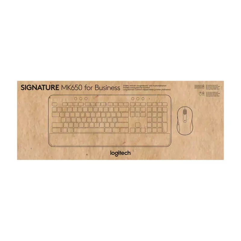 Belaidis klaviatūros ir pelės rinkinys Logitech Signature MK650 Combo for Business, pilno dydžio, QWERTZ (vengriškas išdėstymas), Graphite