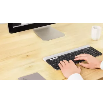 Belaidė klaviatūra LOGITECH K780 Multi-Device, QWERTY US/Int'l, balta/pilka