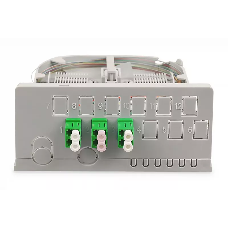 DIGITUS FTTH namų skirstymo dėžė, 3× LC/APC dupleksas, OS2, IP54, paruošta sujungimui