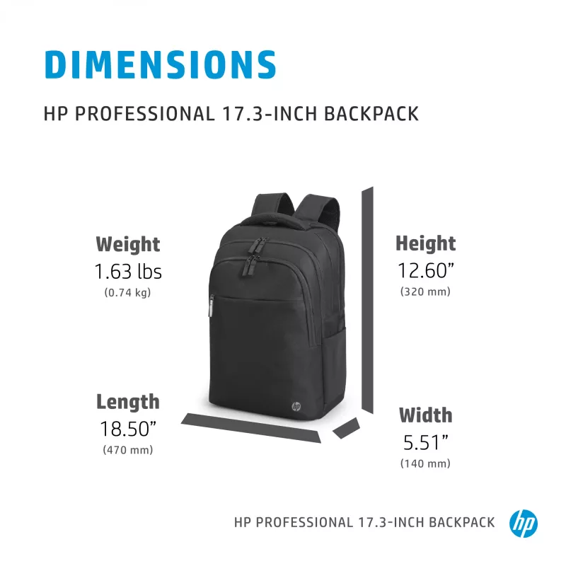 HP Professional 17.3 colių kuprinė, 740 g