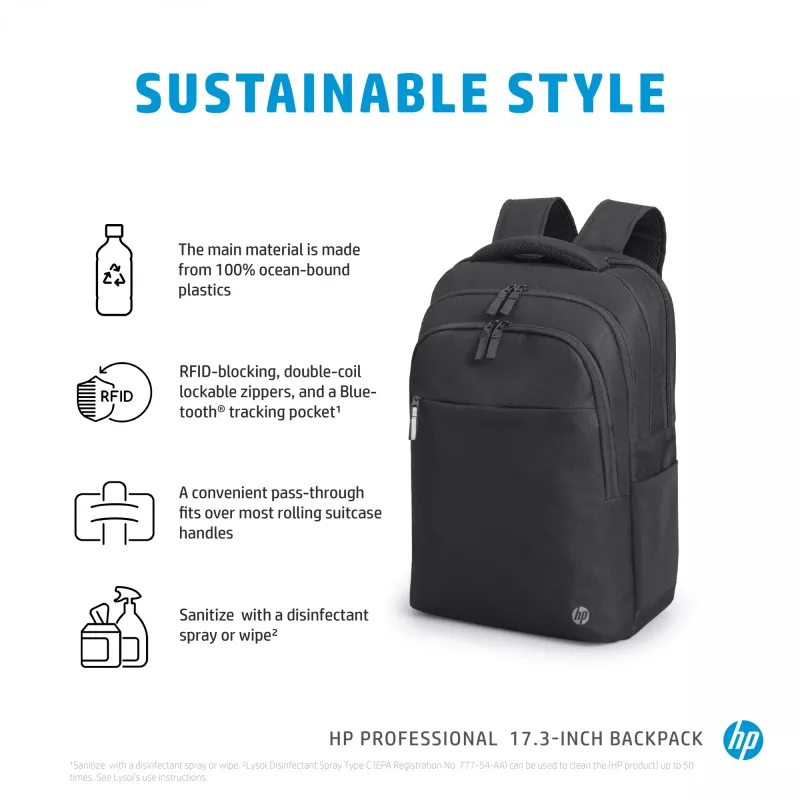 HP Professional 17.3 colių kuprinė, 740 g