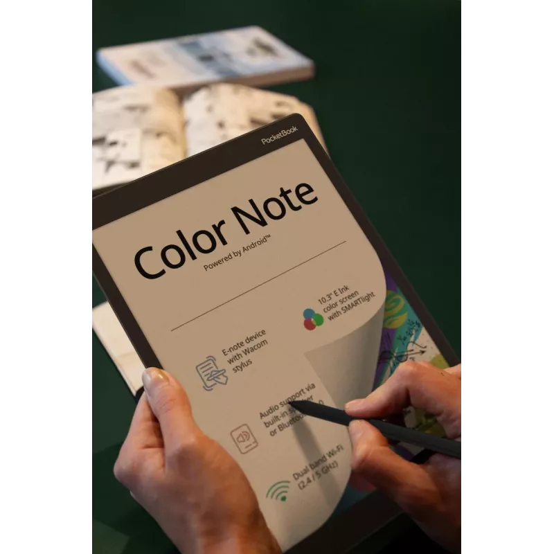 E-knygų skaitytuvas PocketBook Color Note 32GB Wi-Fi 10.3 colio E Ink Kaleido