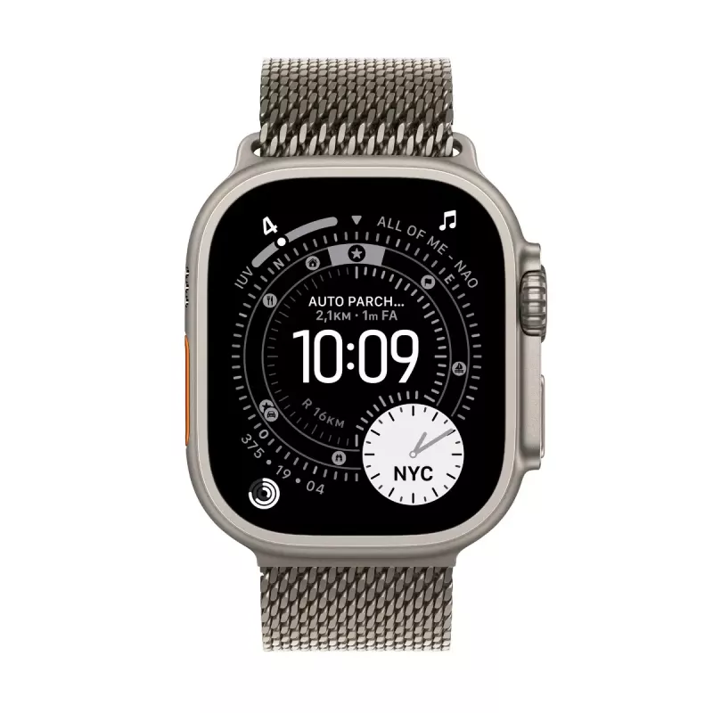 APPLE Watch Ultra 3 GPS + Cellular 49mm natūralus titano korpusas su natūralaus titano Milanese kilpa