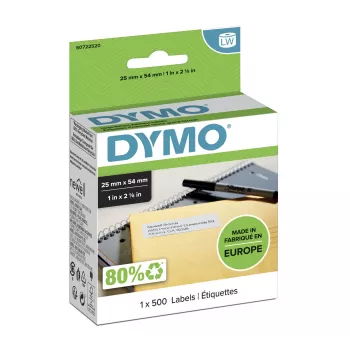 DYMO Authentic LabelWriter grįžtamojo adreso etiketės | 25 mm x 54 mm | lipnios | 500 vnt. rulonas | LabelWriter spausdintuvams