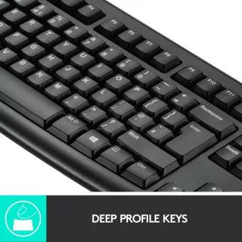 LOGITECH Wireless Desktop Mk270 - Qwertzu Swiss-Lux-lux belaidė klaviatūros ir pelės kombinacija