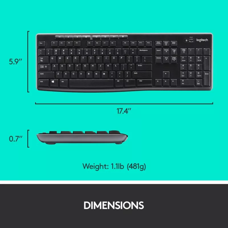 LOGITECH Wireless Desktop Mk270 - Qwertzu Swiss-Lux-lux belaidė klaviatūros ir pelės kombinacija