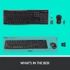 LOGITECH Wireless Desktop Mk270 - Qwertzu Swiss-Lux-lux belaidė klaviatūros ir pelės kombinacija