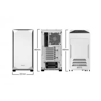 be quiet! Pure Base 500 Window White korpusas