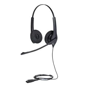 Jabra BIZ 1500 Duo QD EMEA, ausinės su mikrofonu, laidinės, biurui / skambučių centrui, 20–4500 Hz, 74 g, juodos