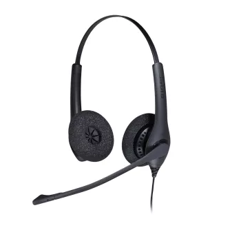 Jabra BIZ 1500 Duo QD EMEA, ausinės su mikrofonu, laidinės, biurui / skambučių centrui, 20–4500 Hz, 74 g, juodos