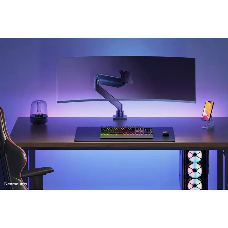Neomounts NM-D775BLACKPLUS Monitor ranka 10-49 colių - dujinė spyruoklė - Topfix - 180° stabdymas