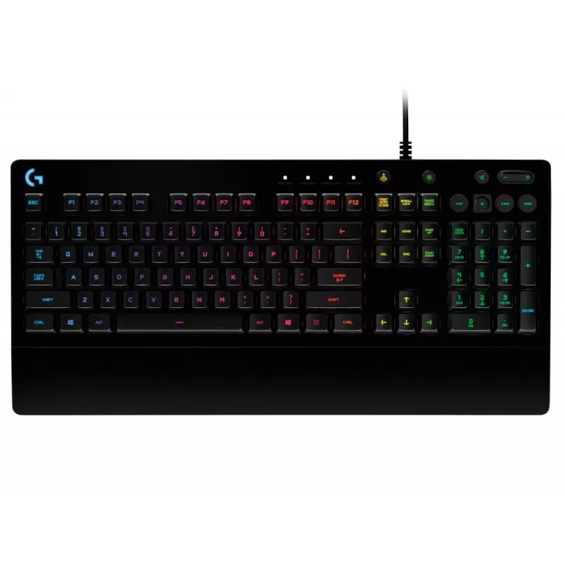 LOGITECH G213 Prodigy žaidimų klaviatūra, USB, juoda, QWERTZ vokiškas išdėstymas