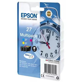 Epson rašalo kasetė 27 DURABrite Ultra 3 spalvų multipack, standartinė talpa, Cyan, Magenta, Geltona