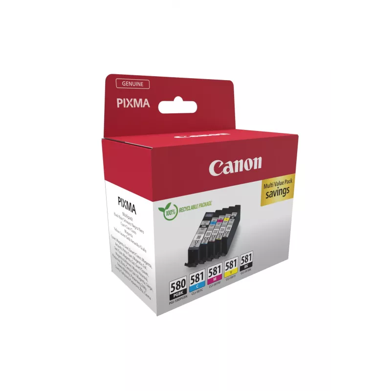 Canon 2078C008 originalių rašalo kasečių rinkinys 5 vnt. Juoda, Cián, Magenta, Geltona
