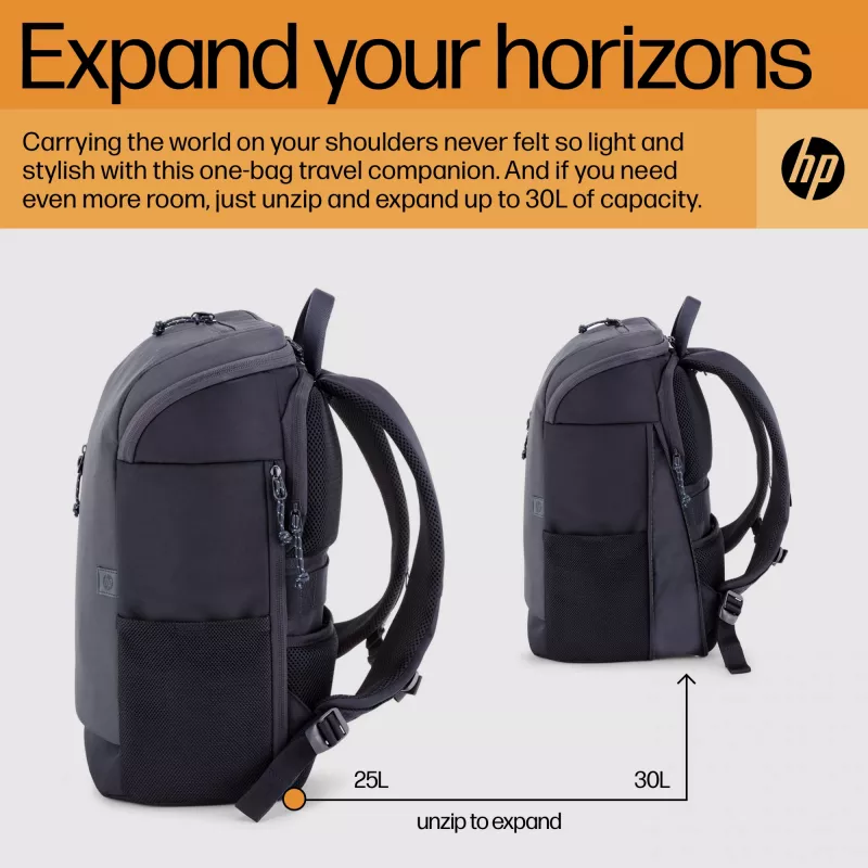 HP Travel 25 litrų 15,6 col. pilka kuprinė nešiojamam kompiuteriui