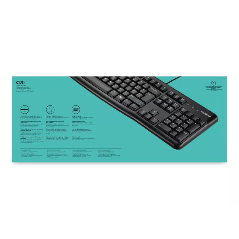 LOGITECH Klaviatūra K120 – verslui, AZERTY belgiška