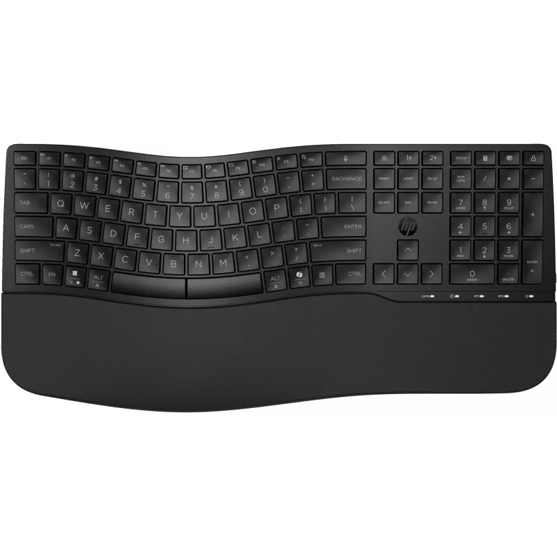 HP 685 Comfort Dual-Mode klaviatūra, QWERTY, pilno dydžio (100%), belaidė, RF Wireless + Bluetooth, membraninė, QWERTY, juoda
