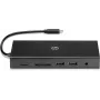 USB-C kelių prievadų stotelė HP Travel – HP 1C1Y5AA, USB-C pagrindinė, HDMI 2.0, VGA, 1×RJ-45, 2×USB-A 3.2 Gen1, 2×USB 2.0, MicroSD skaitytuvas, Juoda