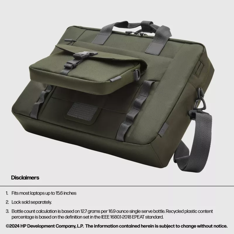 HP 15,6 colių modulinis nešiojamojo kompiuterio krepšys 39,6 cm 1,14 kg vienspalvis