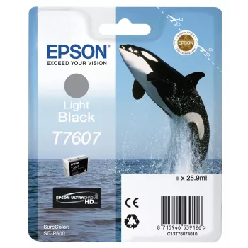 Rašalo kasetė Epson T7607 šviesiai juoda