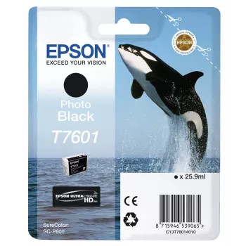 Epson T7601 Photo Black rašalinė kasetė, fotodažai, 25.9 ml, 1 vnt.