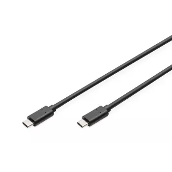 DIGITUS ASSMANN USB Type-C jungiamasis laidas, tipas C į C, vyriškas/vyriškas, 1 m, didelės spartos, juodas
