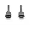 DIGITUS ASSMANN USB Type-C jungiamasis laidas, tipas C į C, vyriškas/vyriškas, 1 m, didelės spartos, juodas