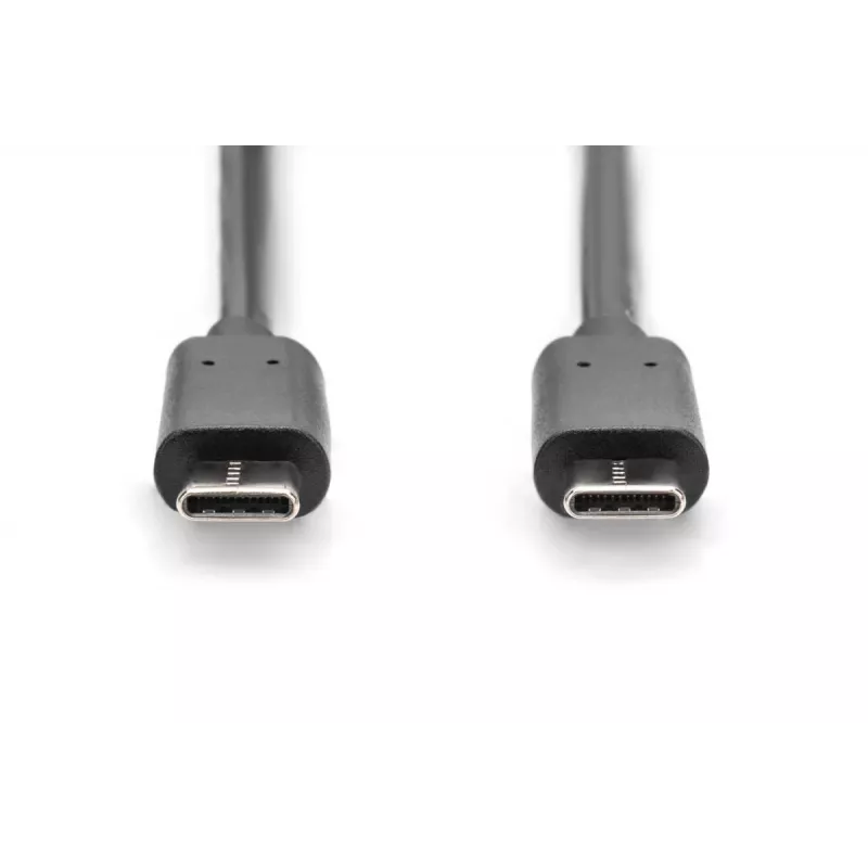 DIGITUS ASSMANN USB Type-C jungiamasis laidas, tipas C į C, vyriškas/vyriškas, 1 m, didelės spartos, juodas