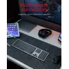 KeySonic KSK-8023BTRF (DE) klaviatūra, belaidė, Bluetooth, QWERTZ, vokiškas išdėstymas, anglies pilka, juoda