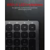 KeySonic KSK-8023BTRF (DE) klaviatūra, belaidė, Bluetooth, QWERTZ, vokiškas išdėstymas, anglies pilka, juoda