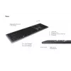 KeySonic KSK-8023BTRF (DE) klaviatūra, belaidė, Bluetooth, QWERTZ, vokiškas išdėstymas, anglies pilka, juoda