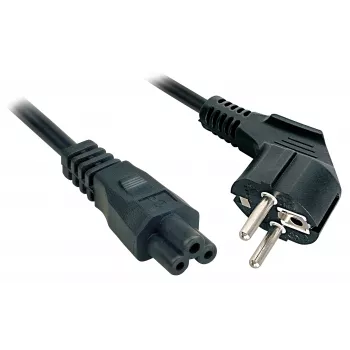 Lindy 2m, CEE 7/7 - IEC 320 C5 juodas maitinimo laidas