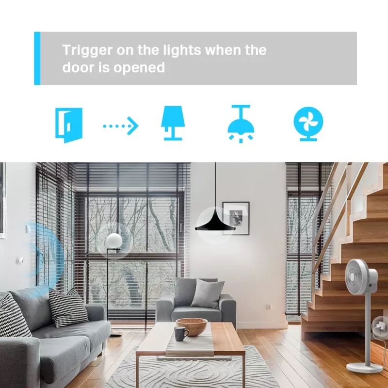 TP-Link Tapo Smart Motion Sensor belaidis judesio jutiklis luboms/sienai, vidaus patalpoms, balta, 120°, 7 m