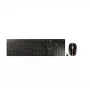 CHERRY DW 9100 SLIM belaidis klaviatūros ir pelės rinkinys RF Wireless + Bluetooth QWERTZ Šveicariškas juodas