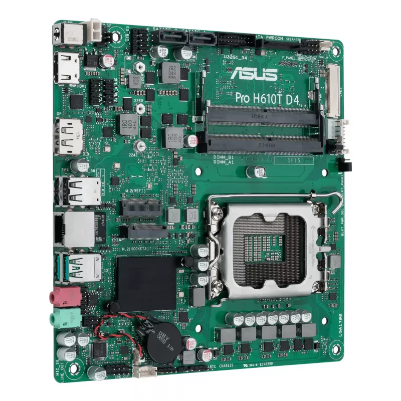 ASUS Pro H610T D4-CSM Intel H610 LGA 1700 plokštė Thin Mini ITX