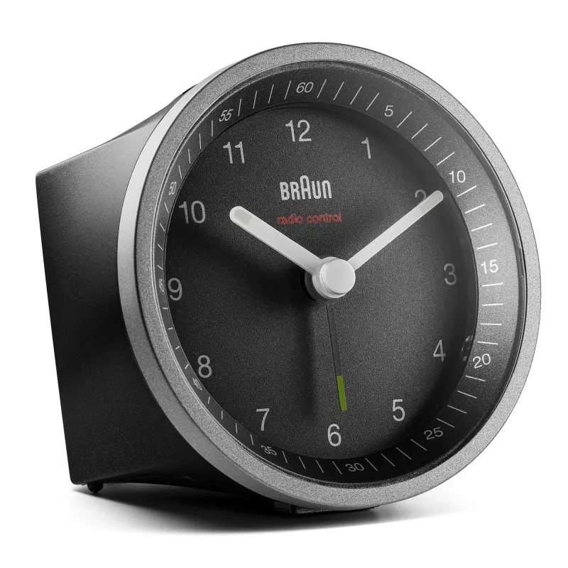 Braun BC07 radijo bangomis valdomas analoginis žadintuvas juodas