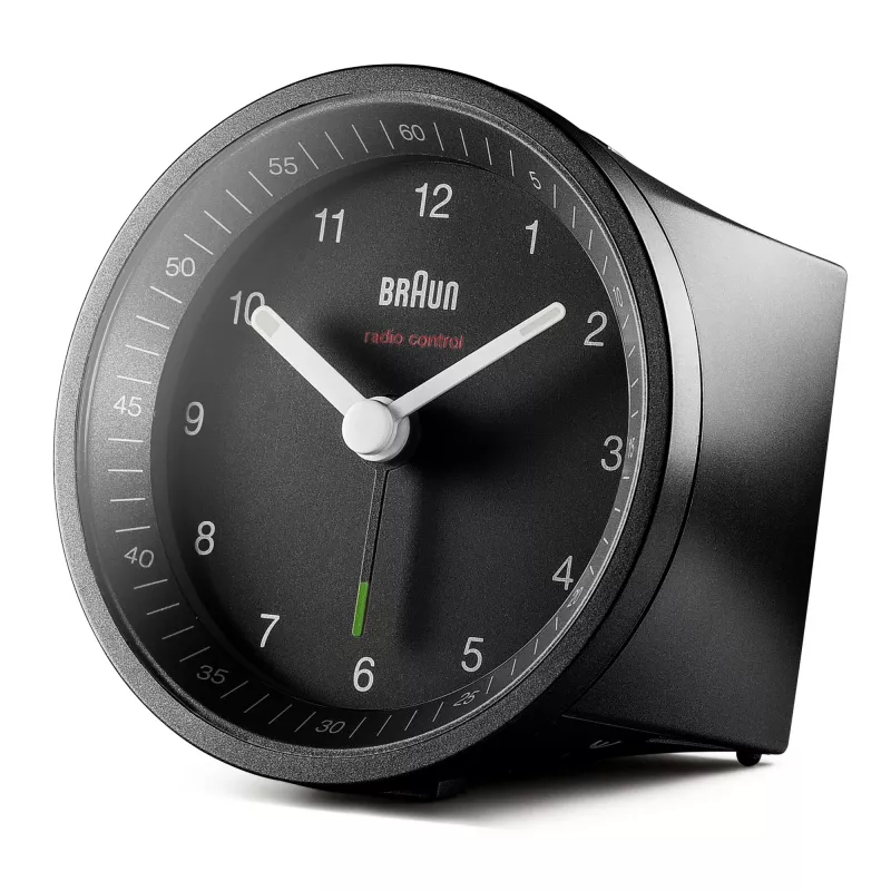 Braun BC07 radijo bangomis valdomas analoginis žadintuvas juodas