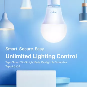 TP-Link Tapo L520E išmanioji LED lemputė, E27, reguliuojamas ryškumas, dienos šviesa, Wi-Fi